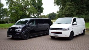 Two vans in car park