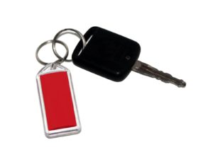 Car keys with keychain