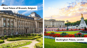 Royal Palace of Brussels and Buckingham Palace