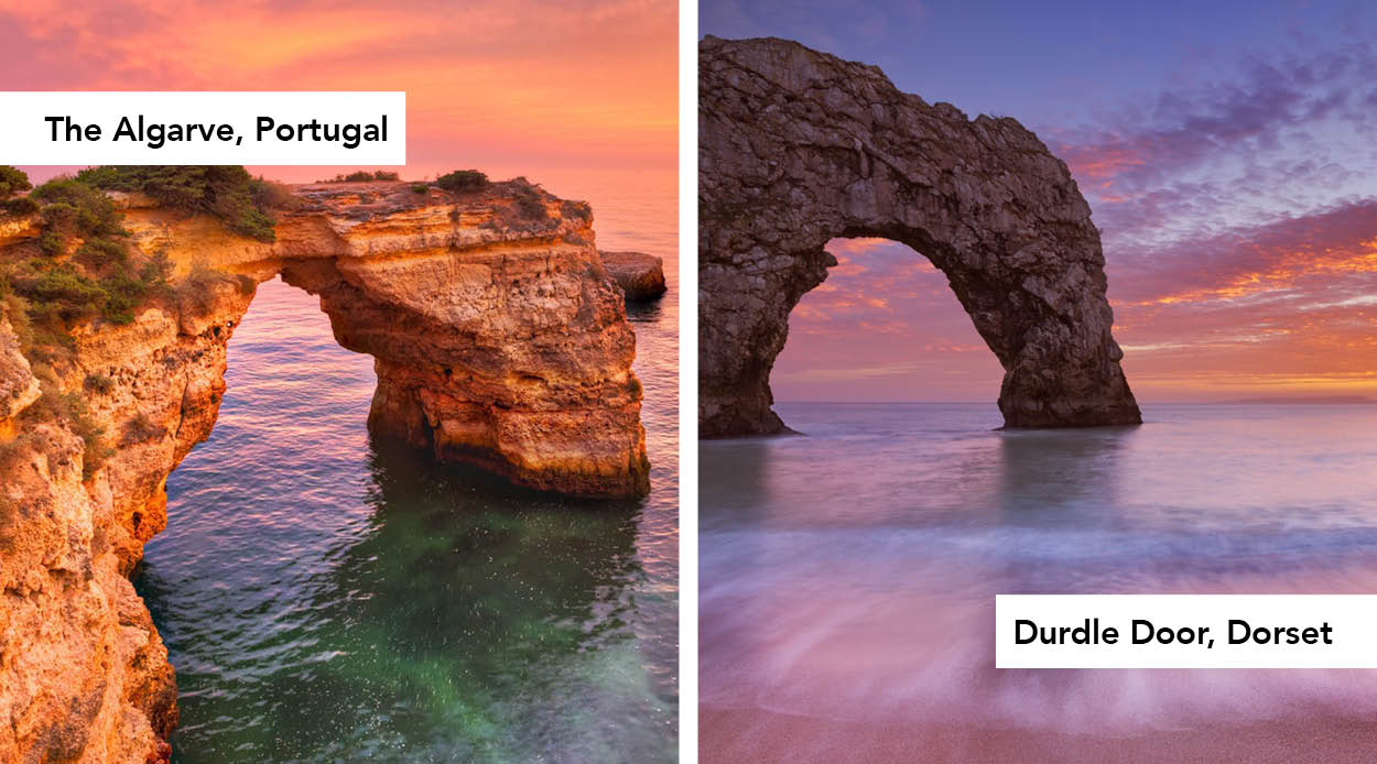 The Algarve and Durdle Door